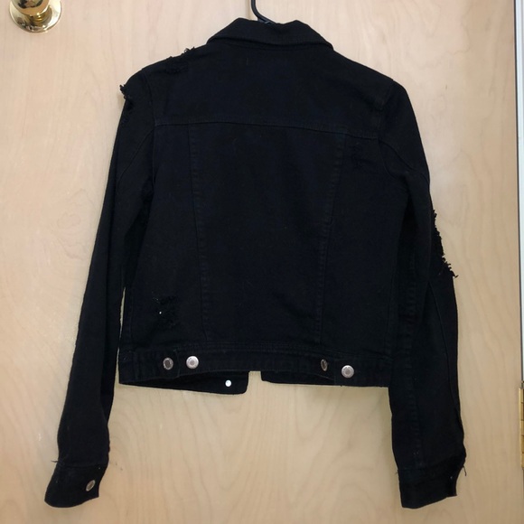 Revamped denim black jean jacket - Picture 5 of 5